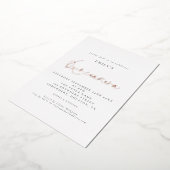 Classy Quinceanera Birthday Party Script Real Foli Folie Uitnodiging (Gedraaid)