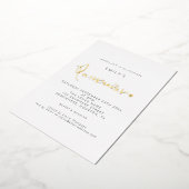 Classy Quinceanera Modern Script Real Folie Invita Folie Uitnodiging (Gedraaid)