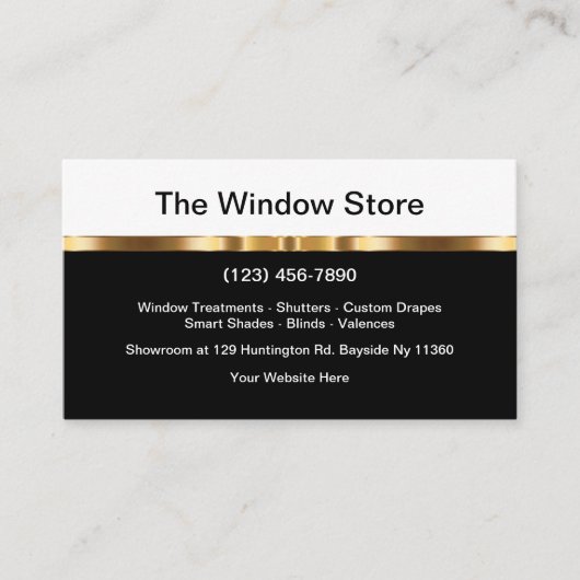 Classy raambekleding Visitekaartjes (Voorkant)