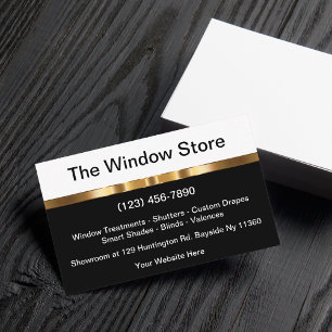 Classy raambekleding Visitekaartjes