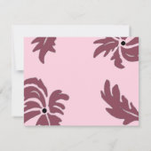 Classy Raspberry Floral Bridal Shower Kaart (Achterkant)