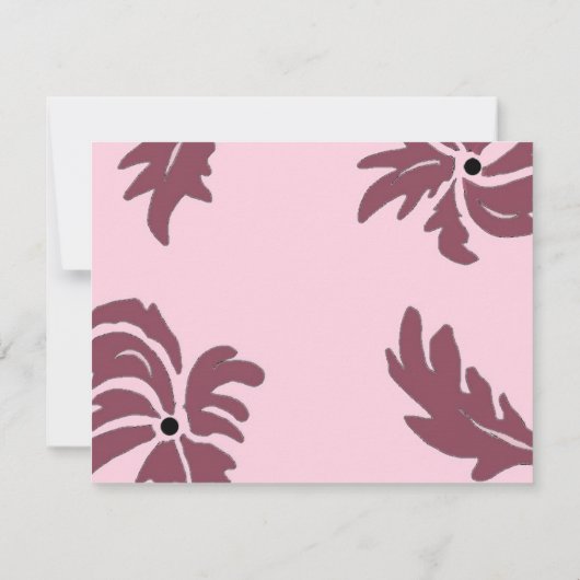 Classy Raspberry Floral Bridal Shower Kaart (Achterkant)