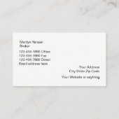 Classy Real Estate Agency Visitekaartje (Achterkant)