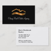 Classy Real Estate Broker Modern Visitekaartje (Voorkant / Achterkant)