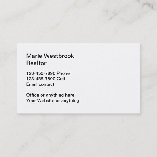 Classy Real Estate Broker Modern Visitekaartje (Achterkant)