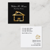 Classy Real Estate Broker Vierkante Visitekaartje (Voorkant / Achterkant)