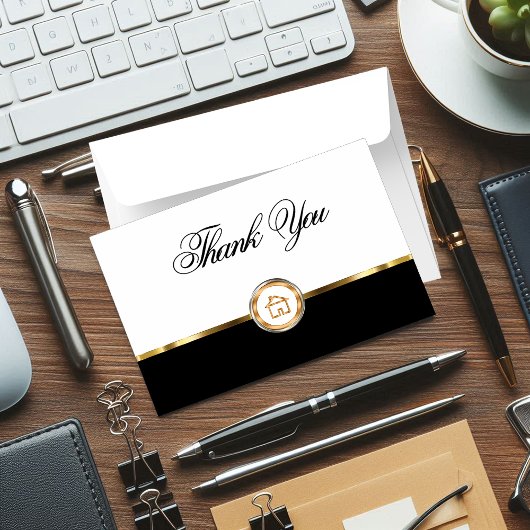 Classy Real Estate Dank u wel notiecards Bedankkaart
