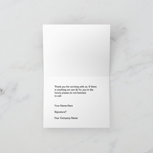 Classy Real Estate Dank u wel notiecards Bedankkaart (Binnen)