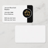 Classy Real Estate Gold Home Visitekaartjes (Voorkant / Achterkant)