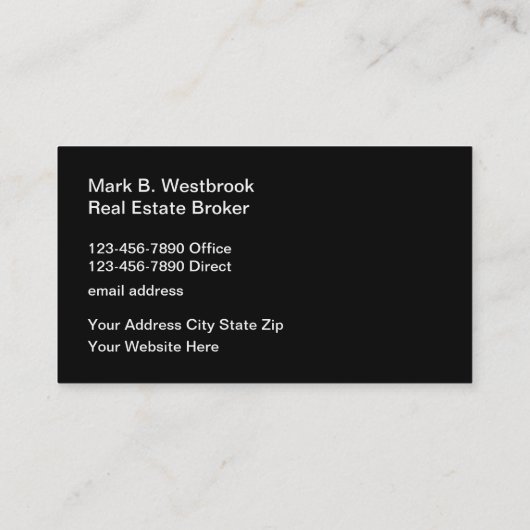 Classy Real Estate House Symbol Design Visitekaartje (Achterkant)