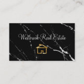 Classy Real Estate House Symbol Design Visitekaartje (Voorkant)