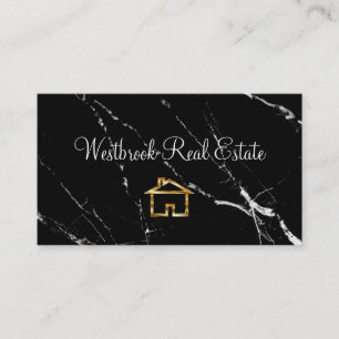 Classy Real Estate House Symbol Design Visitekaartje