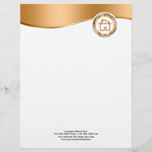 Classy Real Estate Letterhead Briefpapier Persoonlijk Briefhoofd