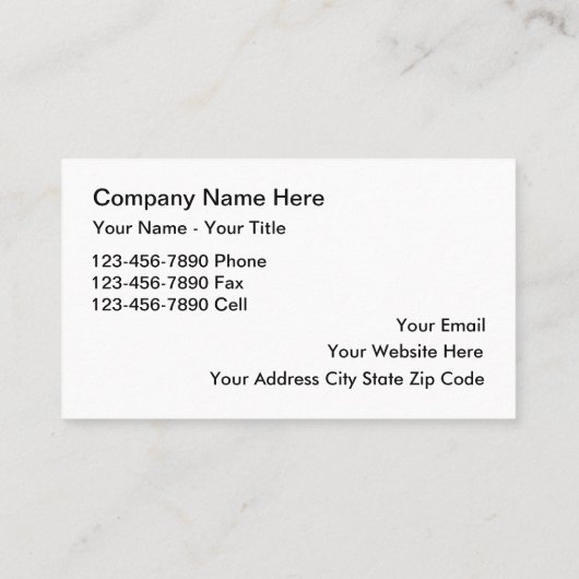 Classy Real Estate Thema Visitekaartje (Achterkant)