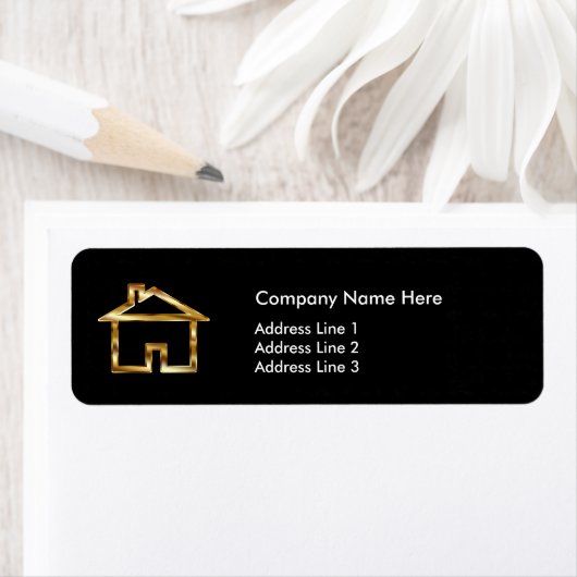 Classy Real Estate Theme Return Address Labels (Insitu)