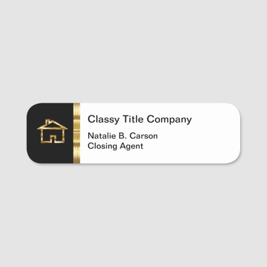 Classy Real Estate Title Company Naamplaatje (Voorkant)