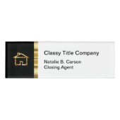 Classy Real Estate Title Company Personeel Naambadge (Voorkant)