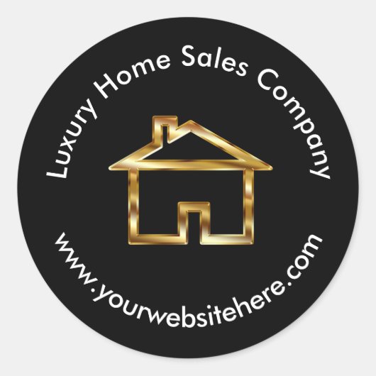 Classy Real Estate Voeg uw Logo toe Ronde Sticker (Voorkant)