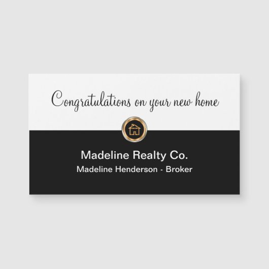 Classy Realtor Magnetic New Home Gefeliciteerd (Voorkant)