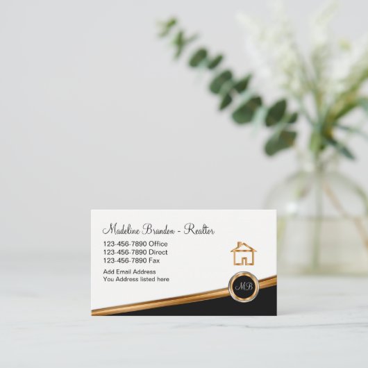 Classy Realtor Real Estate Theme Visitekaartje (Staand voorkant)
