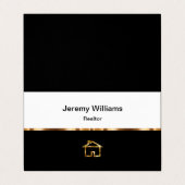 Classy Realtor thema gevouwen Visitekaartjes (Buitenkant ongevouwen)