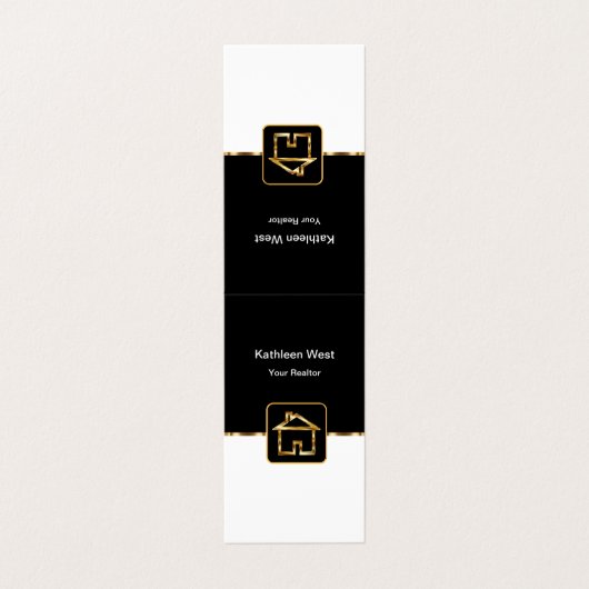 Classy Realtor Two Fold Visitekaartjes (Buitenkant ongevouwen)