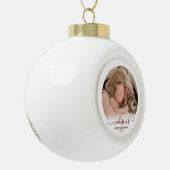 Classy Red Baby's 1st  Keramische Bal Ornament (Links)