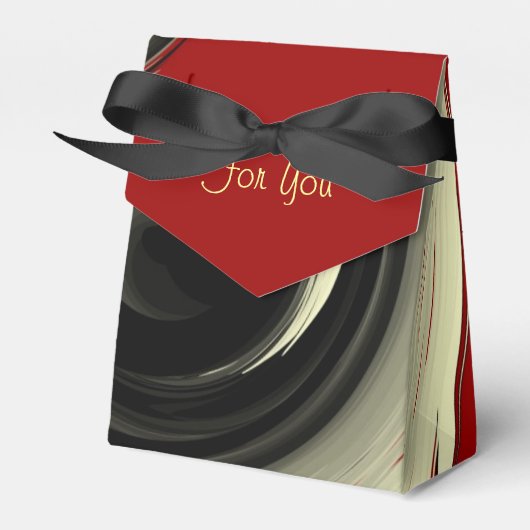 Classy Red Black/Cream>Vierbox Bedankdoosjes (Voorkant Zijde)