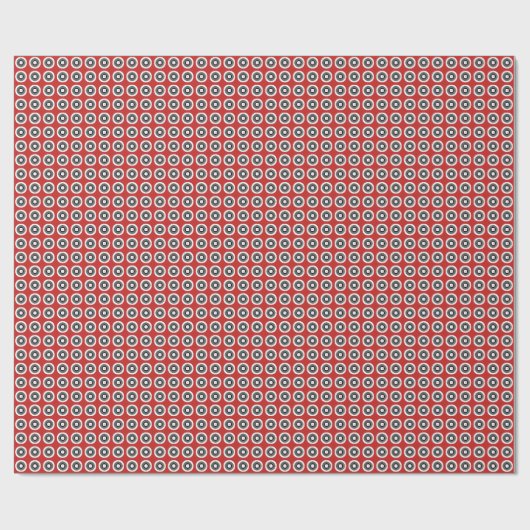 Classy Red Black White Dot Pattern Cadeaupapier (Vlak)