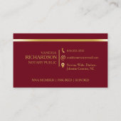 Classy Red en Gold Luxury Professional Notioneel Visitekaartje (Achterkant)