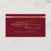 Classy Red en Gold Luxury Professional Notioneel Visitekaartje (Achterkant)