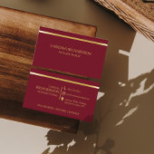 Classy Red en Gold Luxury Professional Notioneel Visitekaartje