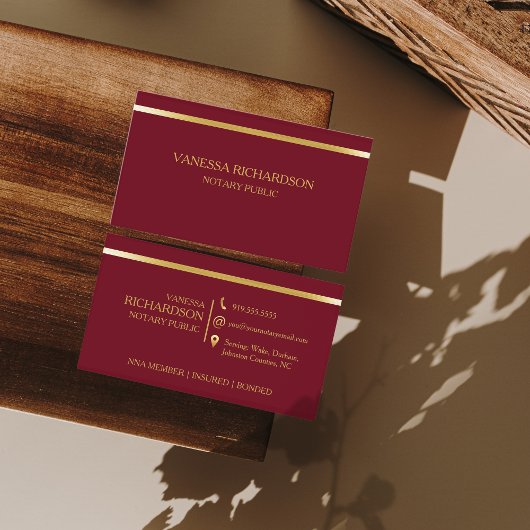 Classy Red en Gold Luxury Professional Notioneel Visitekaartje