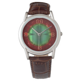 Classy Red Green Design >Mannen Leather Watche Horloge