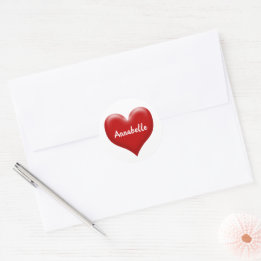 Classy Red Heart Ronde Sticker
