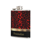 Classy Red Leopard Animal Print Heupfles (Links)