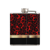 Classy Red Leopard Animal Print Heupfles (Achterkant)