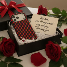 Classy Red POlka-puntpatroon op stijlvol zwart