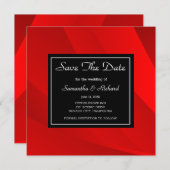 Classy Red slaat de datum op Save The Date (Voorkant / Achterkant)