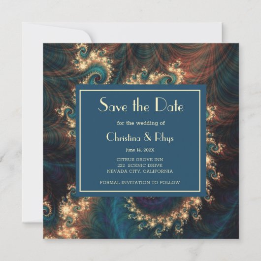 Classy Red slaat de datum op Save The Date (Voorkant)