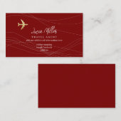 Classy Red Visitekaartje voor een reisagent (Voorkant / Achterkant)