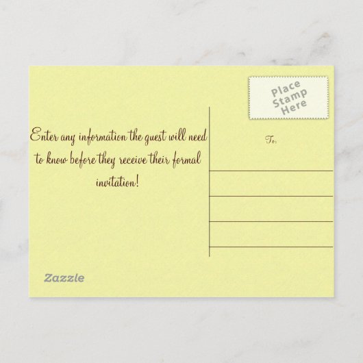 Classy Redneck Bewaar de datum! Aankondigingskaart (Achterkant)