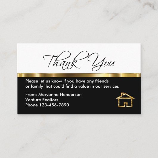 Classy Referral Dank u kaarten (Voorkant)