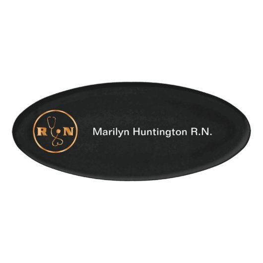 Classy Registered Nurse Medical Naambadge (Voorkant)