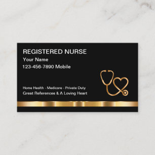 Classy Registered Nurse Theme Visitekaartje