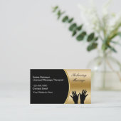 Classy Relaxing Massage Therapeut Visitekaartjes (Staand voorkant)