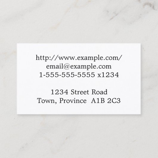 Classy & Respectable Attorney Visitekaartje (Achterkant)