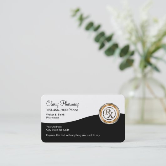 Classy Retail Pharmacy Design Visitekaartje (Staand voorkant)