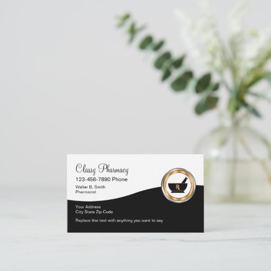 Classy Retail Pharmacy Visitekaartje (Staand voorkant)