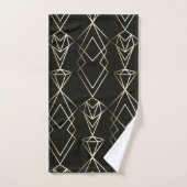 Classy Retro Design in zwart en goud Bad Handdoek (Handdoek)